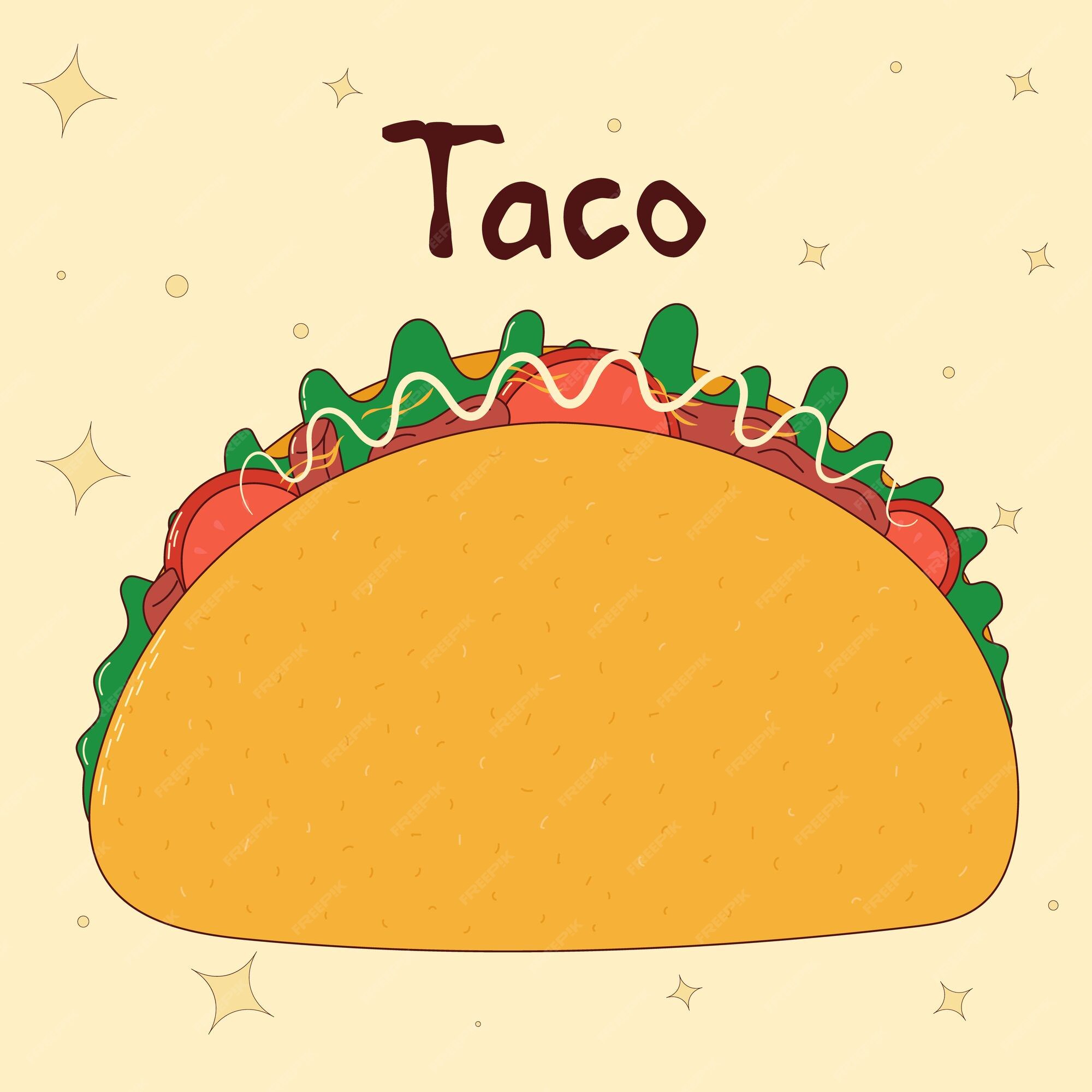 Vetores de Rápido Comida Padrão Com O Taco Mão Desenhar Ilustrações Retrô e  mais imagens de Almoço - iStock