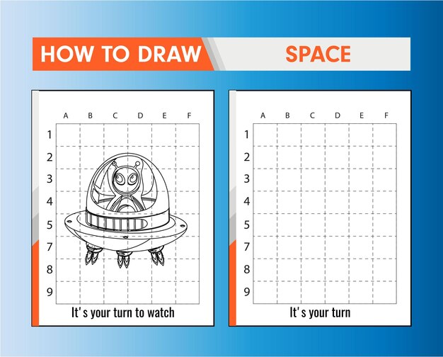 Como desenhar páginas para colorir de espaço para crianças