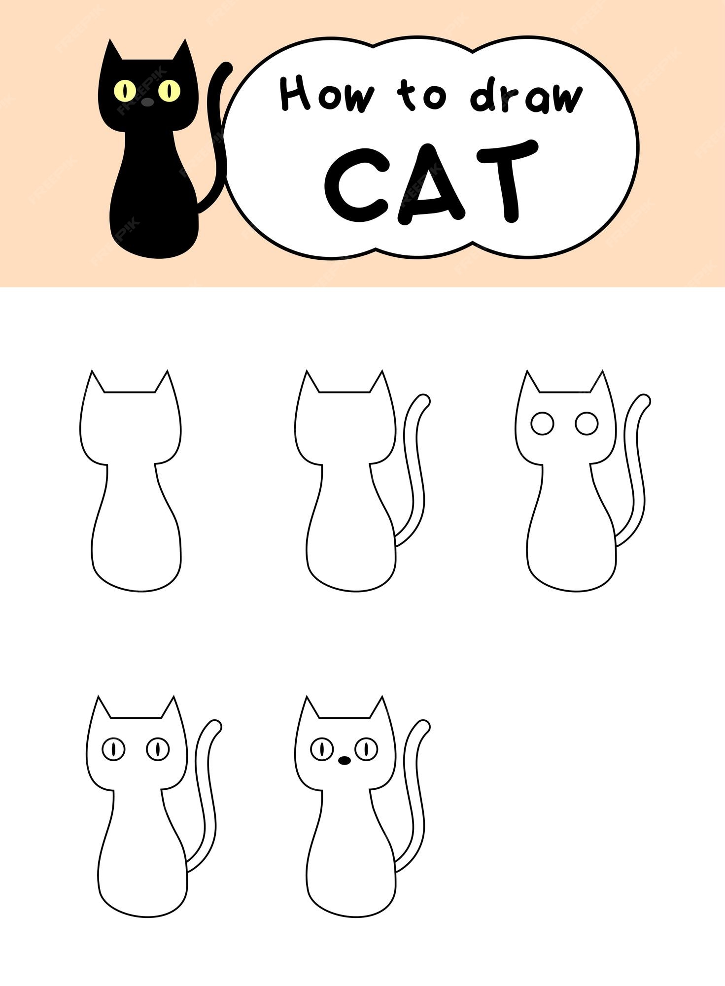 Como Desenhar Um Gato (Passo a Passo)