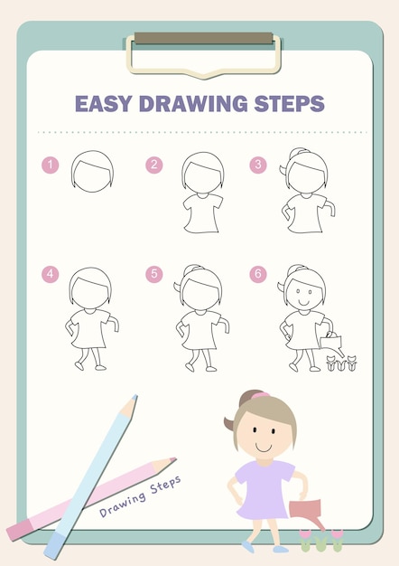 Como desenhar uma pessoa fácil passo a passo / how to draw an easy person 