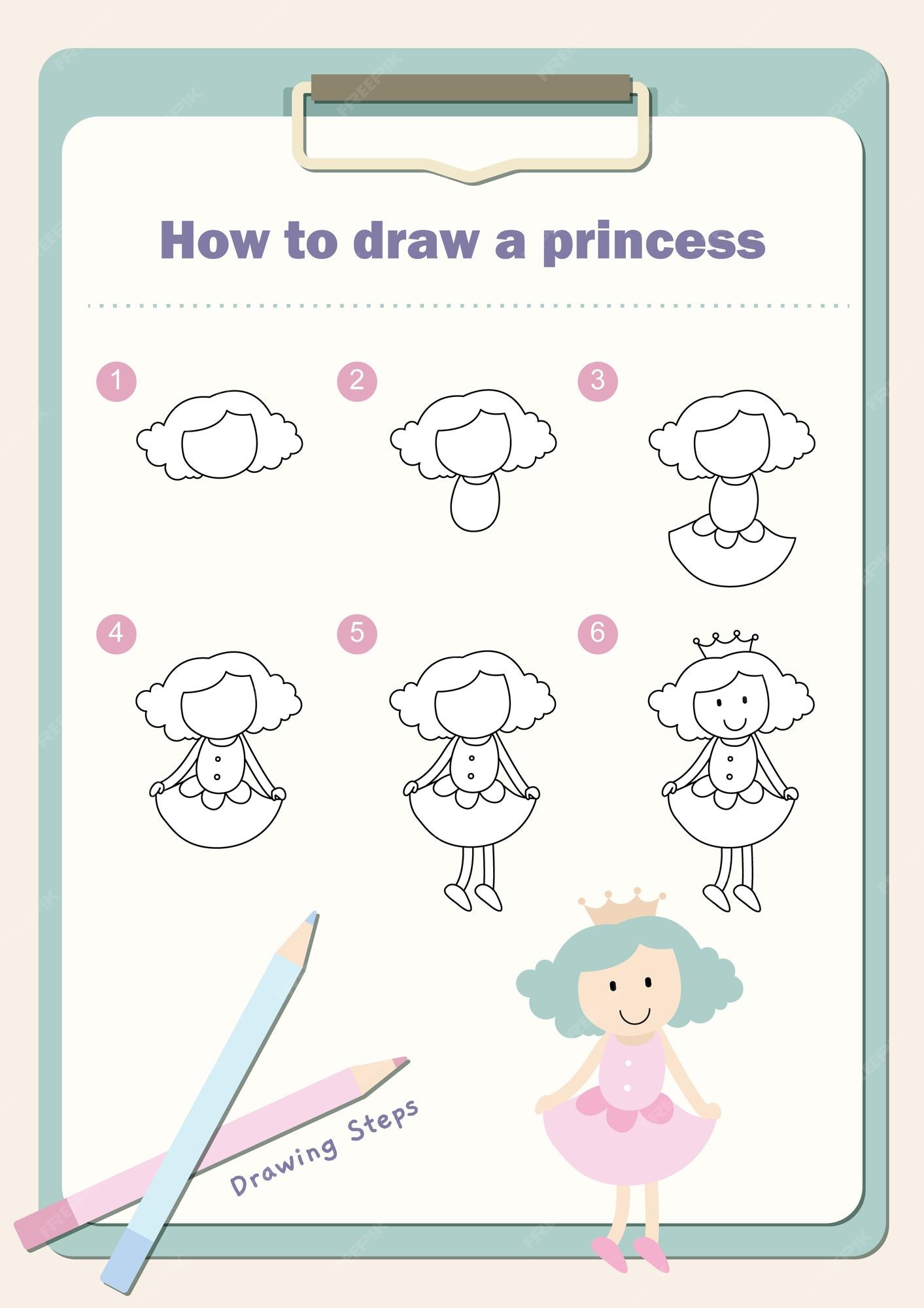 COMO DESENHAR UMA PRINCESA 