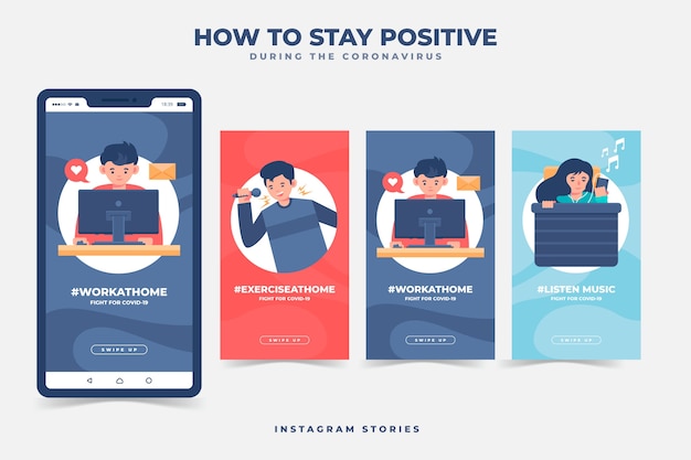 Como permanecer positivo durante as histórias do coronavírus no instagram