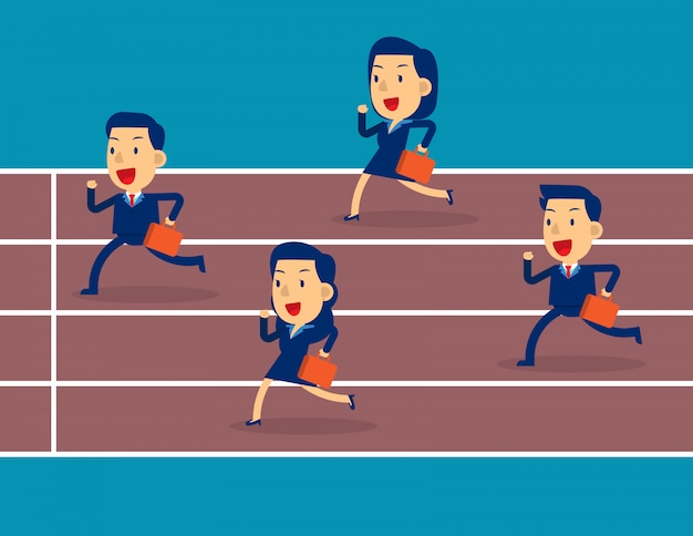 Competição de equipe de parceiros de negócios
