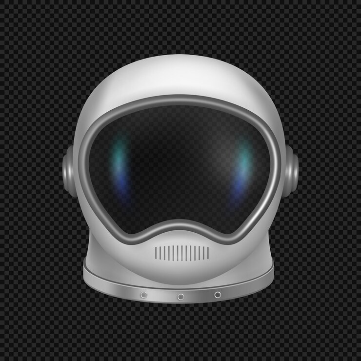 Vetor componente do capacete de astronauta do traje espacial