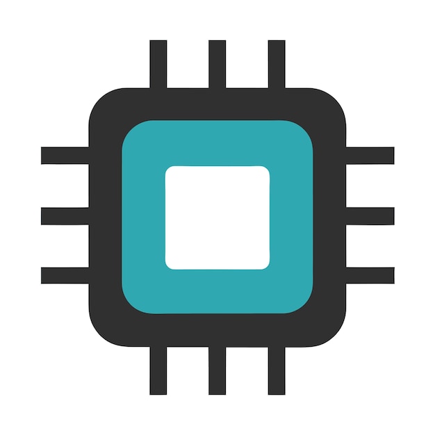 Componentes de hardware de computador Partes e dispositivos com unidade central de processamento CPU Estilo vetorial