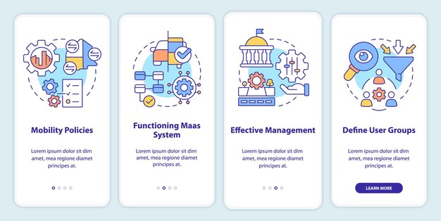 Componentes de introdução do MaaS integrando a tela do aplicativo móvel