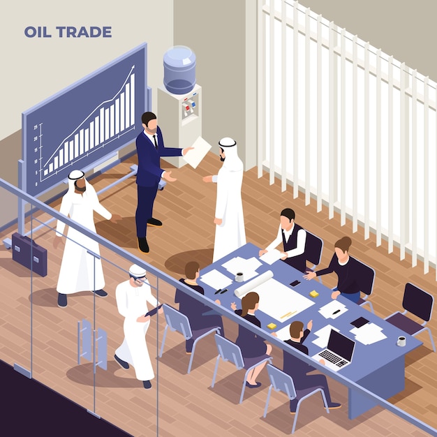 Composição da reunião de comércio de petróleo