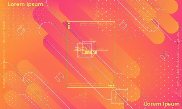 Composição de formas de gradiente de fundo geométrico mínimo aplicável para cartão-presente cartaz na página de destino do modelo de cartaz de parede ui ux coverbook baner mídia social postada