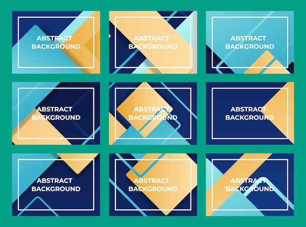Composição de fundo geométrico abstrato para mídias sociais