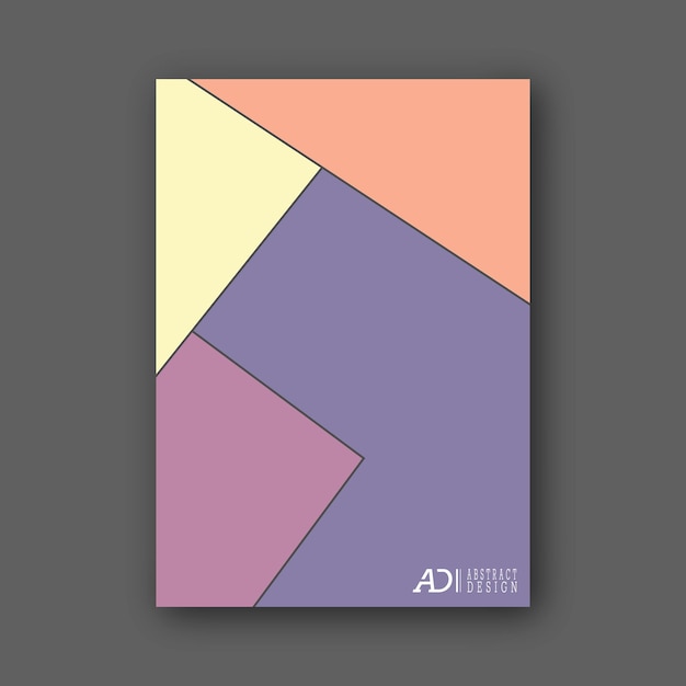 Composição geométrica Modelo para cartazes abstratos, capas e pinturas A ideia de design interior temporário