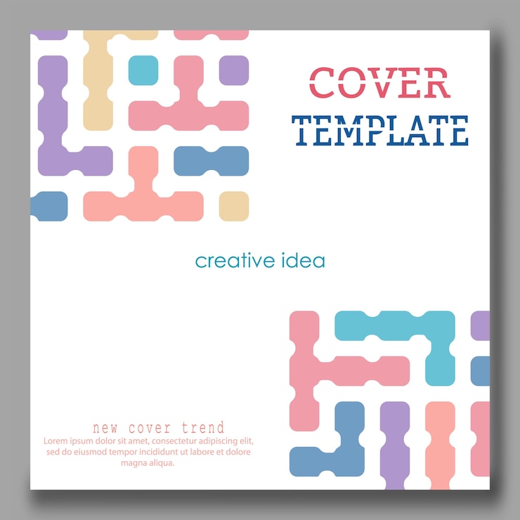 Vetor composição geométrica um conjunto de páginas de capa coloridas para um livro uma revista de catálogo um modelo para um cartaz e brochura uma versão abstrata do design moderno