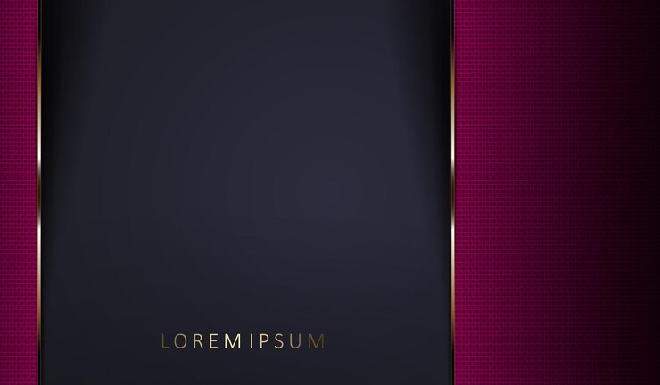 Vetor composição rosa escura abstrata com listras de tonalidade dourada