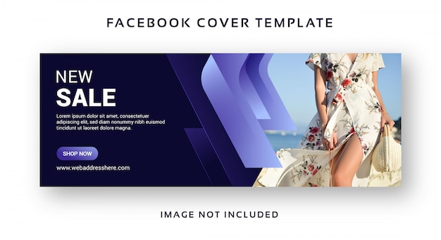 Compra venda banner facebook capa modelo abstrato