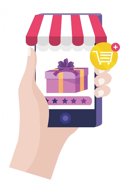 Compras on-line icon ilustração