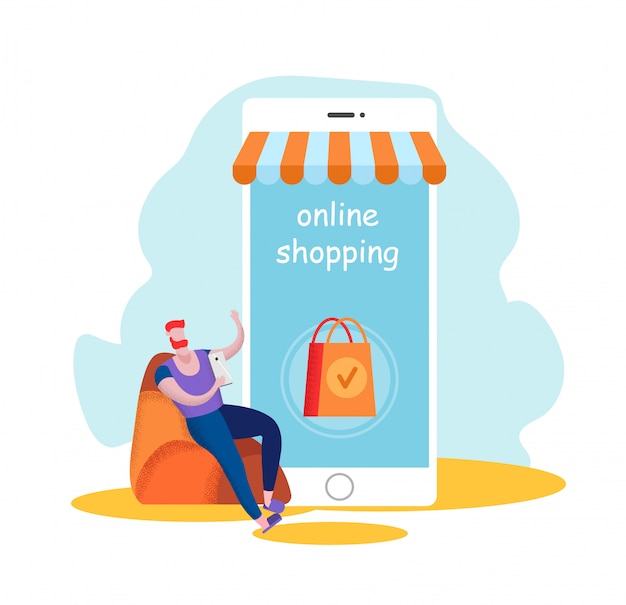 Compras on-line, pedido de artigos na internet, cliente