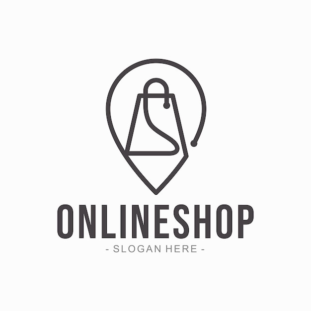 Compre o logotipo local e assine no estilo de arte de linha minimalista