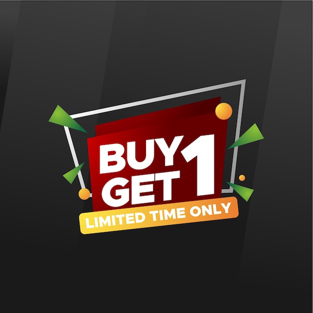 Compre um e receba um design de promoção de banner