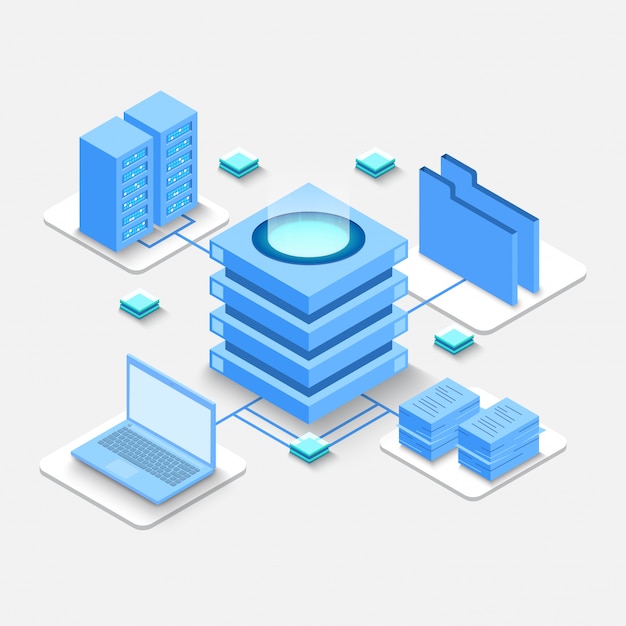 Computação isométrica de grande data center, processamento de informações, banco de dados.