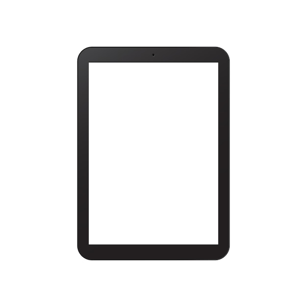 computador tablet com tela branca em branco isolada no fundo branco