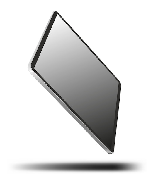 Vetor computador tablet pc com tela em branco, isolada no fundo branco.