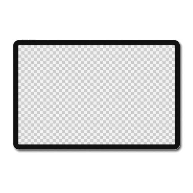 Computador tablet pc com tela em branco isolado na ilustração vetor de fundo branco