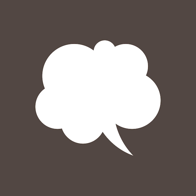 Comunicação clara design plano vector speech bubble icon para anúncio iconografia nítida