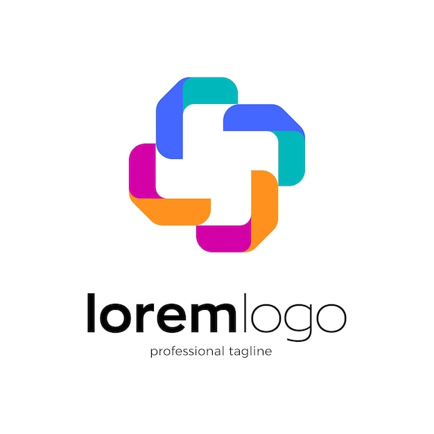 Vetor comunidade simples e colorida o logotipo