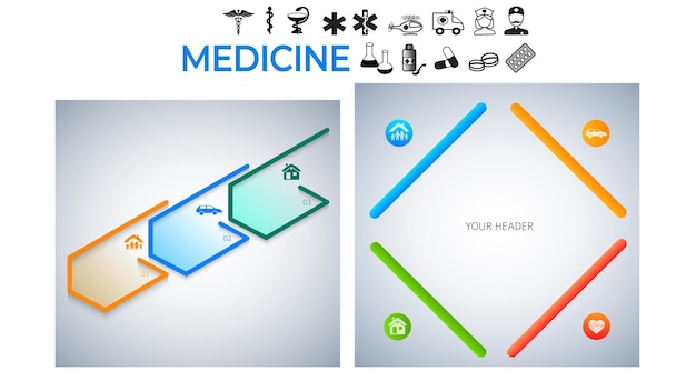 Vetor conceito abstrato de formação médica cuidados de saúde ou tecnologia de medicina ilustração vetorial eps 10 elementos de design gráfico folheto de banner vertical folheto de modelo de apresentação de serviço odontológico