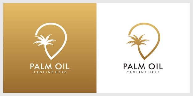 Conceito criativo de design de logotipo de palma simples vetor premium