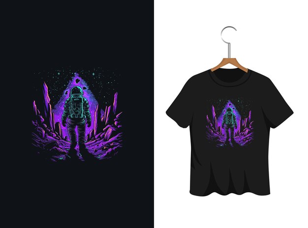 Vetor conceito da t-shirt celestial dream