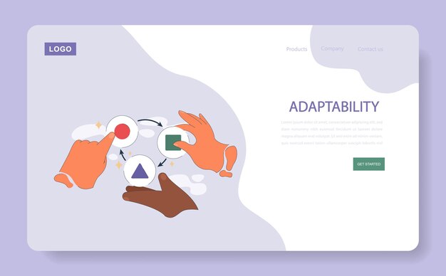 Conceito de adaptabilidade que abraça a mudança com flexibilidade em ambientes dinâmicos formas interativas