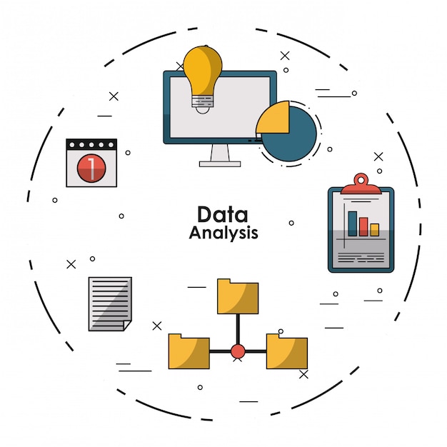 Conceito de análise de dados com elementos