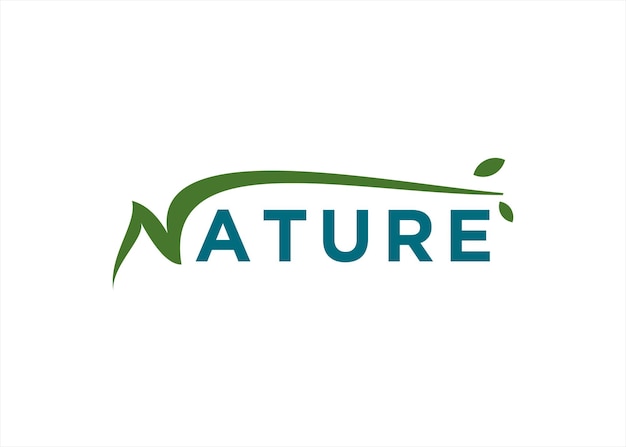 Conceito de árvore de folha de ervas logotipo da natureza