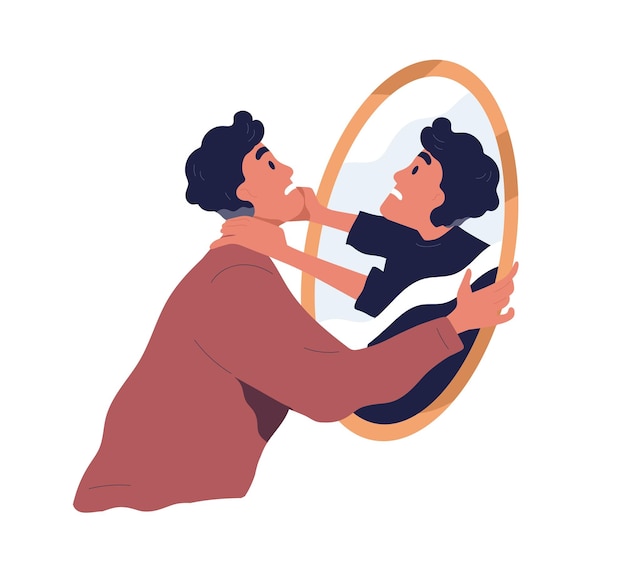 Fundo Menina Se Olhando No Espelho Fundo, é Narcisista Ter Uma Foto Sua  Imagem de plano de fundo para download gratuito