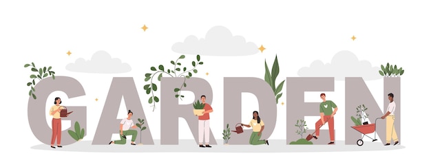 Conceito de banner de jardim