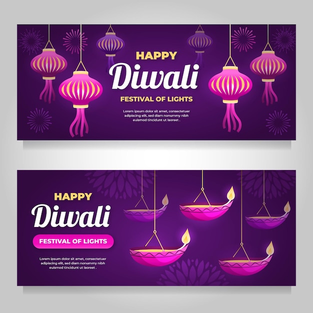 Conceito de banners diwali