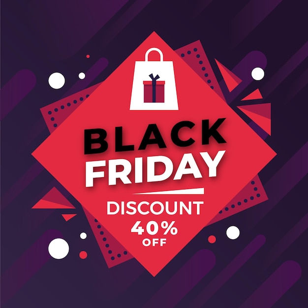 Conceito de black friday em design plano