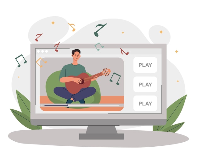 Conceito de blogueiro musical