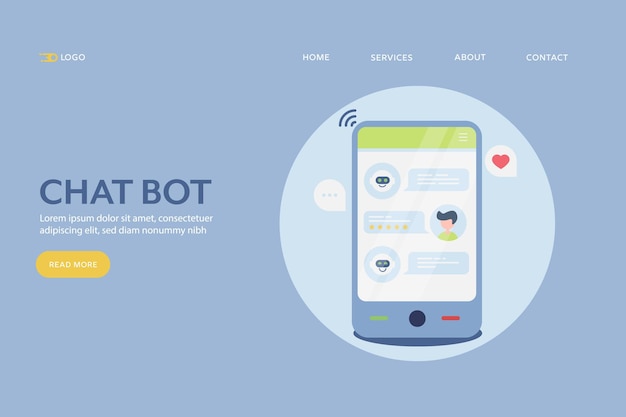 Conceito de bot de bate-papo