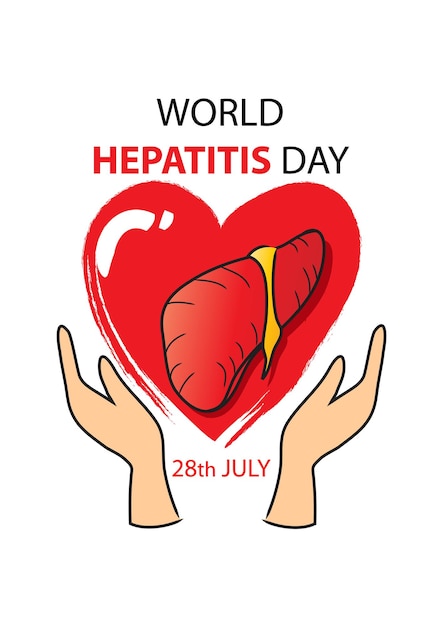 Conceito de cartaz do dia mundial da hepatite 28 de julho