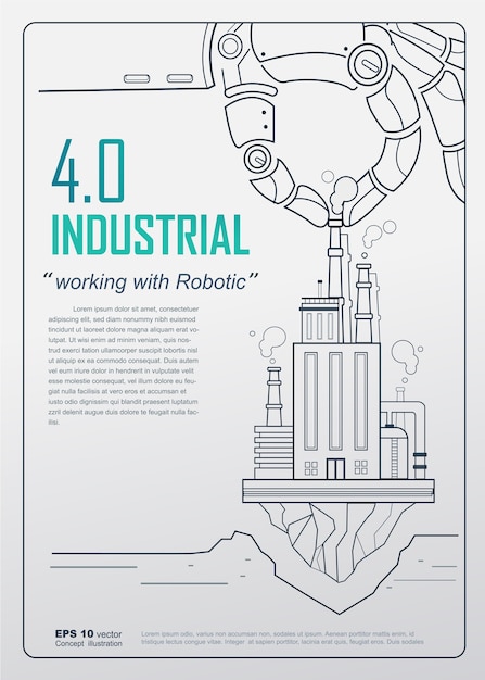 Conceito de cartaz industrial 4.0