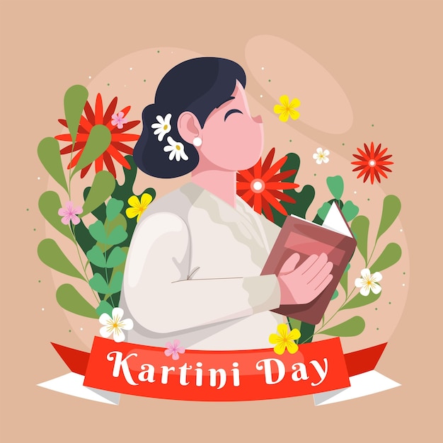 Vetor conceito de celebração do dia kartini