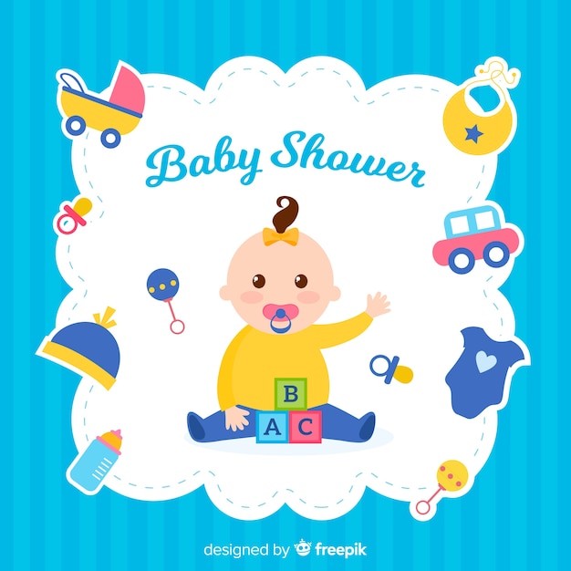Conceito de chuveiro de bebê adorável