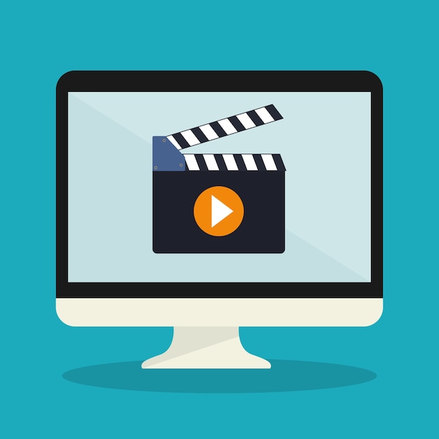 Conceito de cinema com design de ícone