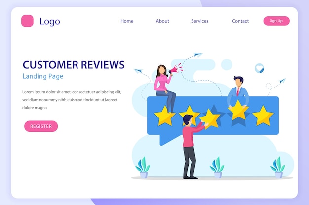 Conceito de comentários de clientes experiência de comentários on-line ou vetor de notificações de classificação por estrelas de feedback