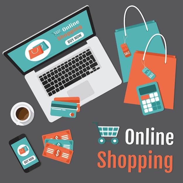 Conceito de compras on-line