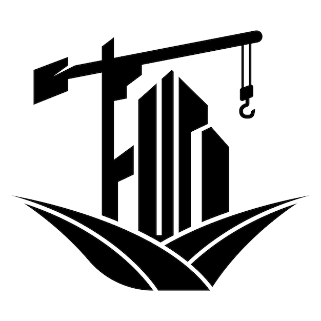 Conceito de construção de design de ilustração de ícone de vetor de logotipo