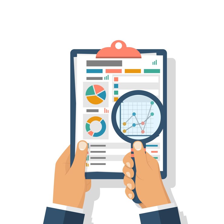 Vetor conceito de contabilidade financeira
