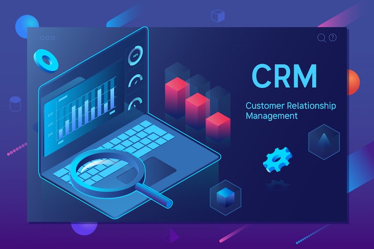 Vetor conceito de crm de gestão de relacionamento com clientes