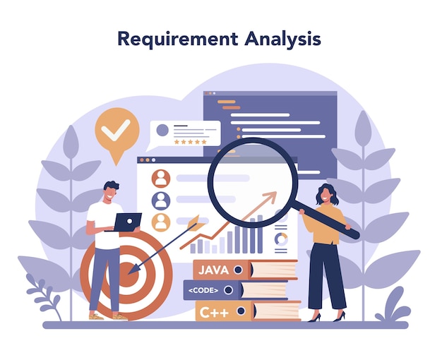 Conceito de desenvolvedor de software em design plano